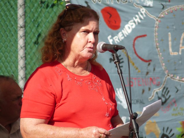 Aunty Glenda Chalker at Appin Massacre Memorial 2013